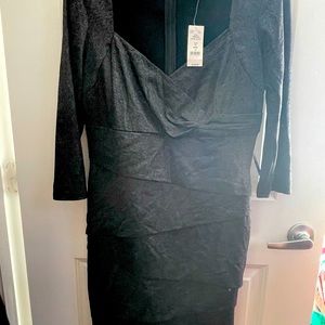 White House black market silver cocktail dress